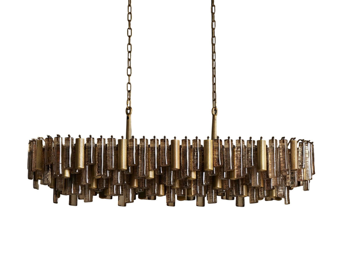 Neve Cascade Glass Linear Chandelier