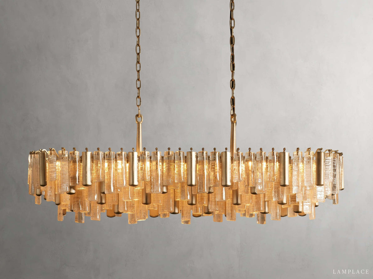 Neve Cascade Glass Linear Chandelier