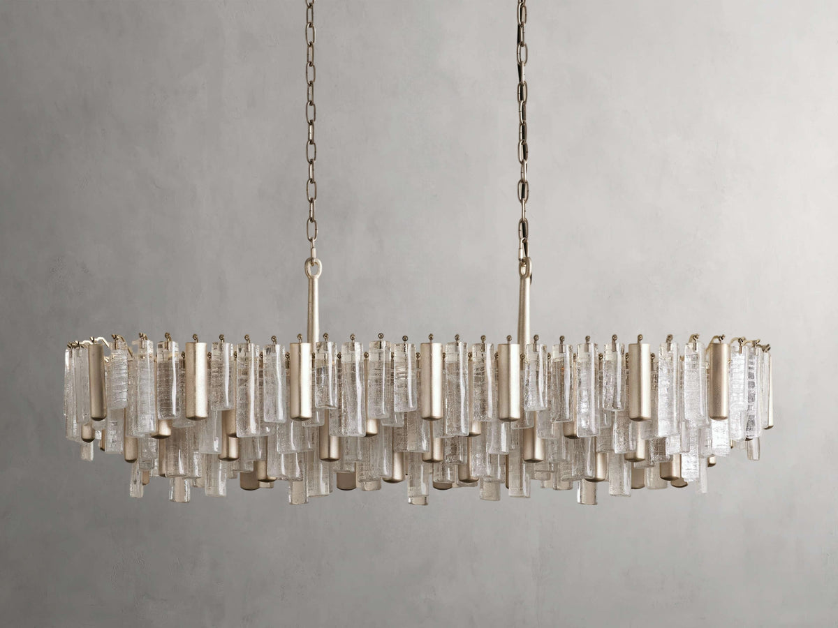 Neve Cascade Glass Linear Chandelier