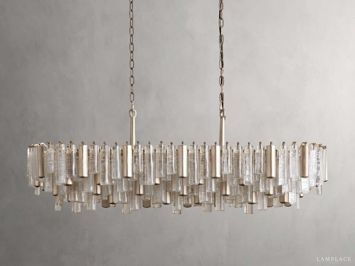 Neve Cascade Glass Linear Chandelier