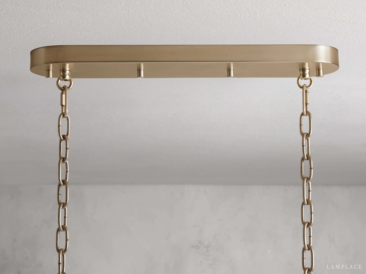 Neve Cascade Glass Linear Chandelier