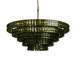 Ghiaccio Handcrafted Glass Round Chandelier