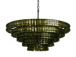 Ghiaccio Handcrafted Glass Round Chandelier