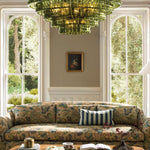 Ghiaccio Handcrafted Glass Round Chandelier