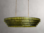 Ghiaccio Rippled Glass Oval Chandelier