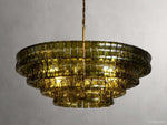 Ghiaccio Rippled Glass Round Chandelier