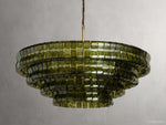 Ghiaccio Rippled Glass Round Chandelier