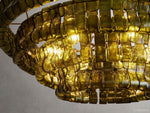Ghiaccio Rippled Glass Round Chandelier