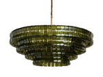 Ghiaccio Rippled Glass Round Chandelier