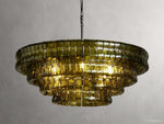 Ghiaccio Rippled Glass Round Chandelier