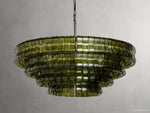 Ghiaccio Rippled Glass Round Chandelier