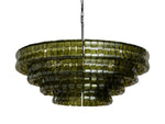 Ghiaccio Rippled Glass Round Chandelier