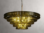 Ghiaccio Rippled Glass Round Chandelier