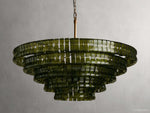 Ghiaccio Rippled Glass Round Chandelier