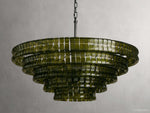 Ghiaccio Rippled Glass Round Chandelier
