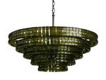 Ghiaccio Rippled Glass Round Chandelier