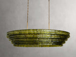 Ghiaccio Textured Glass Oval Chandelier