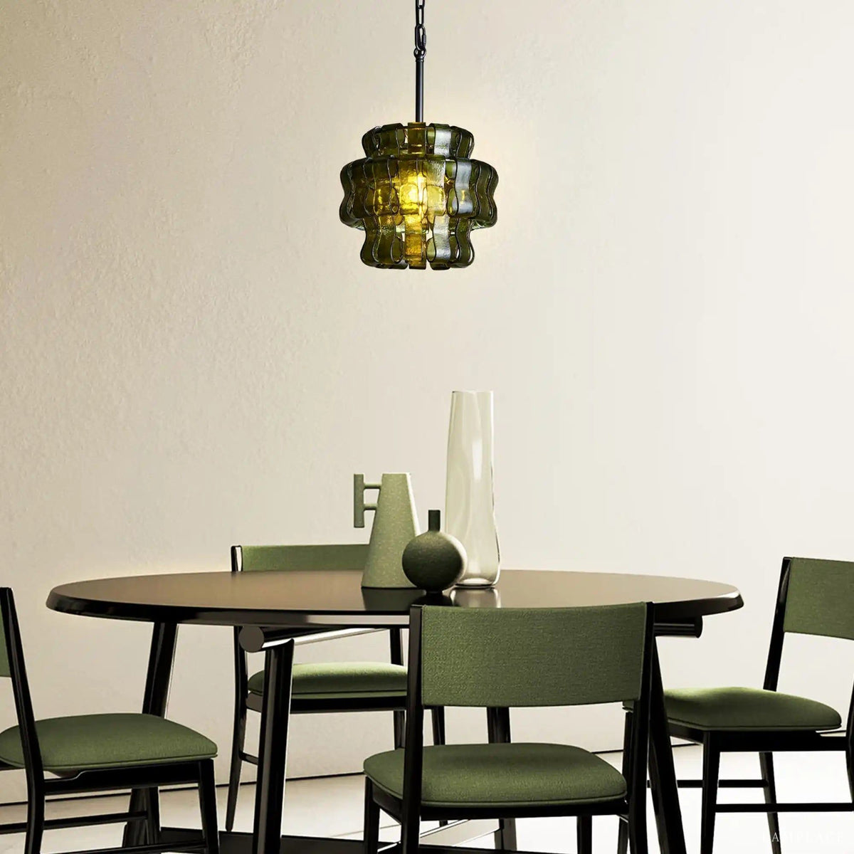 Ghiaccio Textured Glass Pendant Light
