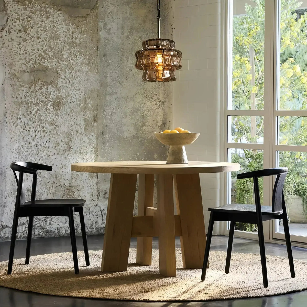 Ghiaccio Textured Glass Pendant Light