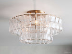 Ghiaccio Textured Glass Flush Mount