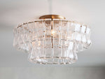 Ghiaccio Textured Glass Flush Mount
