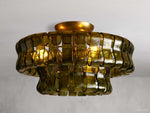 Ghiaccio Textured Glass Flush Mount