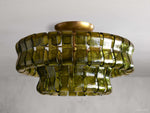 Ghiaccio Textured Glass Flush Mount