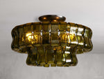 Ghiaccio Textured Glass Flush Mount