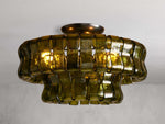 Ghiaccio Textured Glass Flush Mount