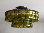 Ghiaccio Textured Glass Flush Mount