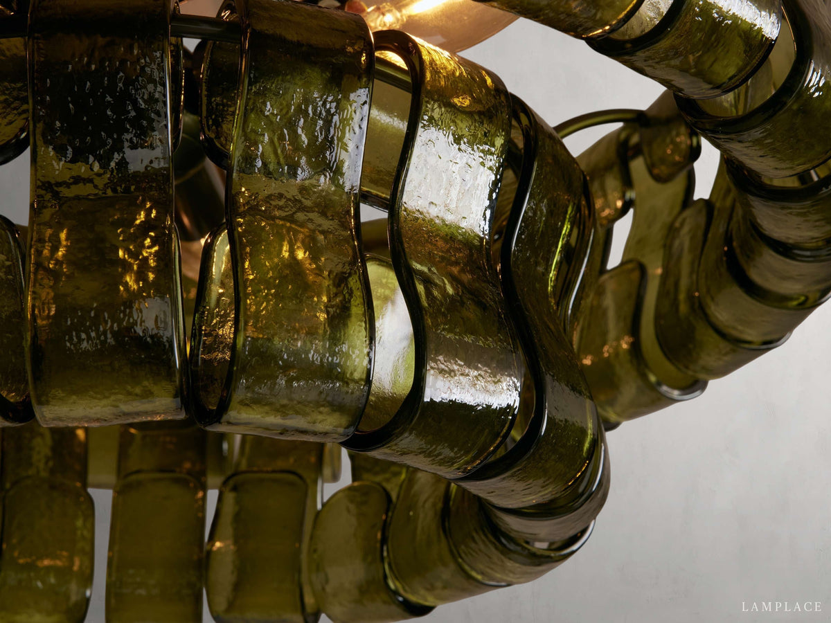 Ghiaccio Textured Glass Flush Mount