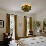 Ghiaccio Textured Glass Flush Mount