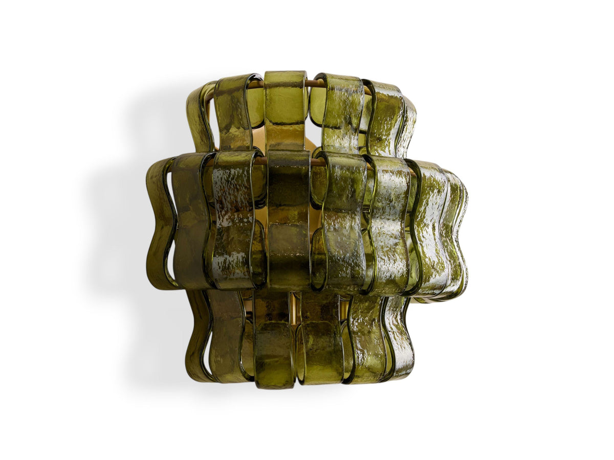 Ghiaccio Textured Glass Wall Sconce
