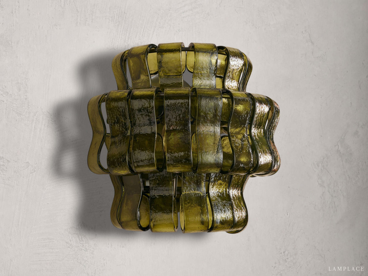 Ghiaccio Textured Glass Wall Sconce