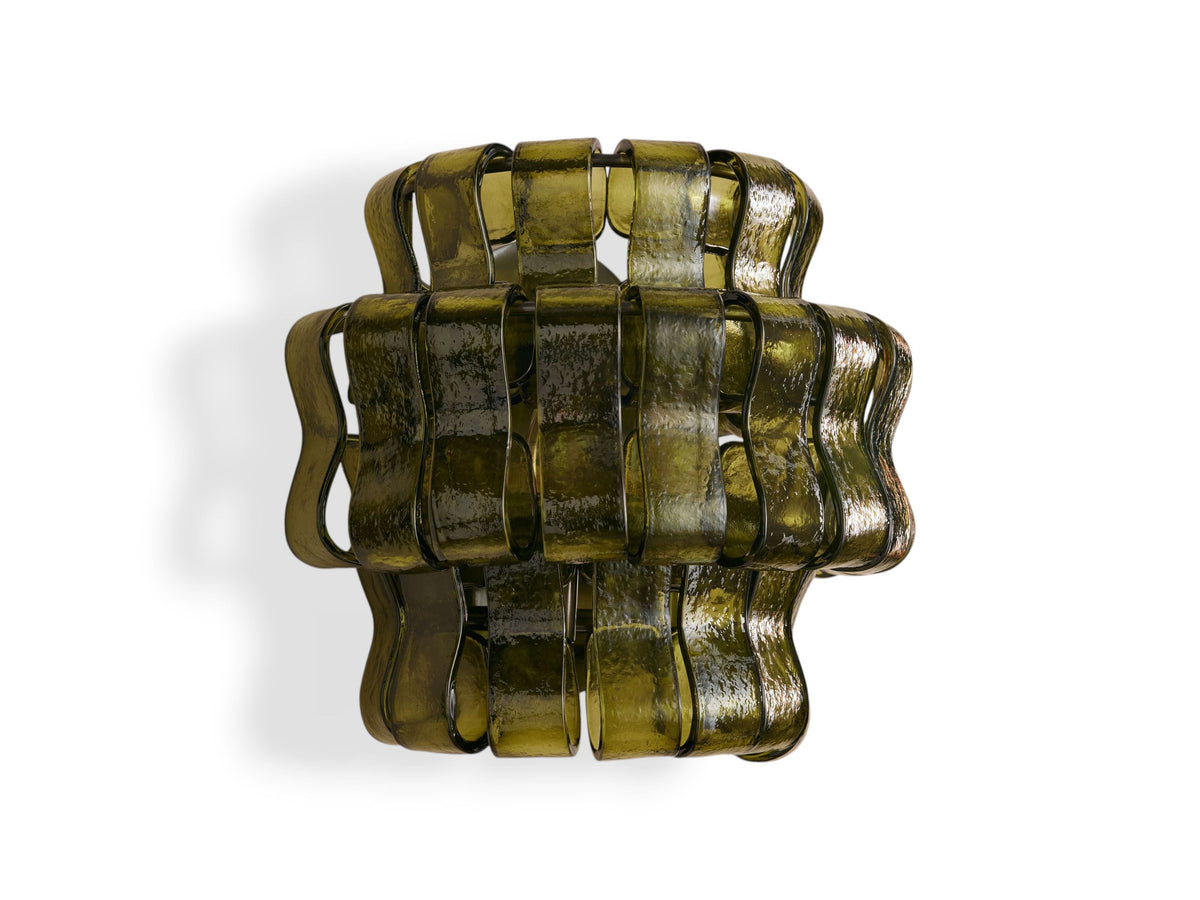 Ghiaccio Textured Glass Wall Sconce