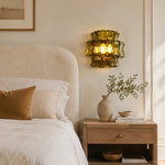 Ghiaccio Textured Glass Wall Sconce