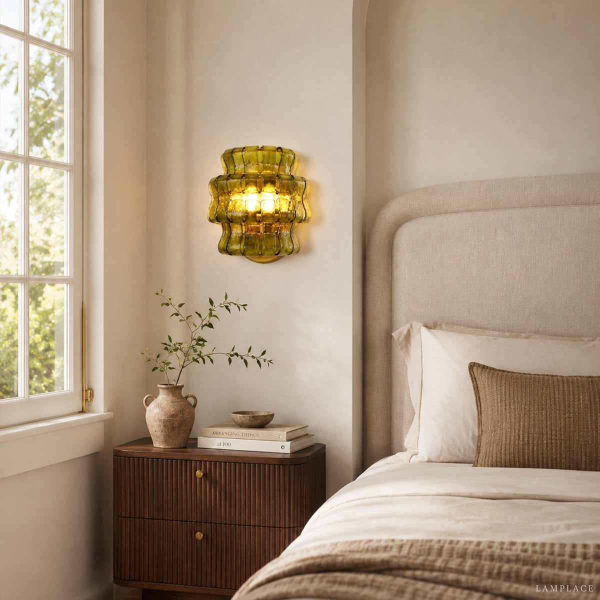 Ghiaccio Textured Glass Wall Sconce