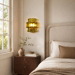 Ghiaccio Textured Glass Wall Sconce