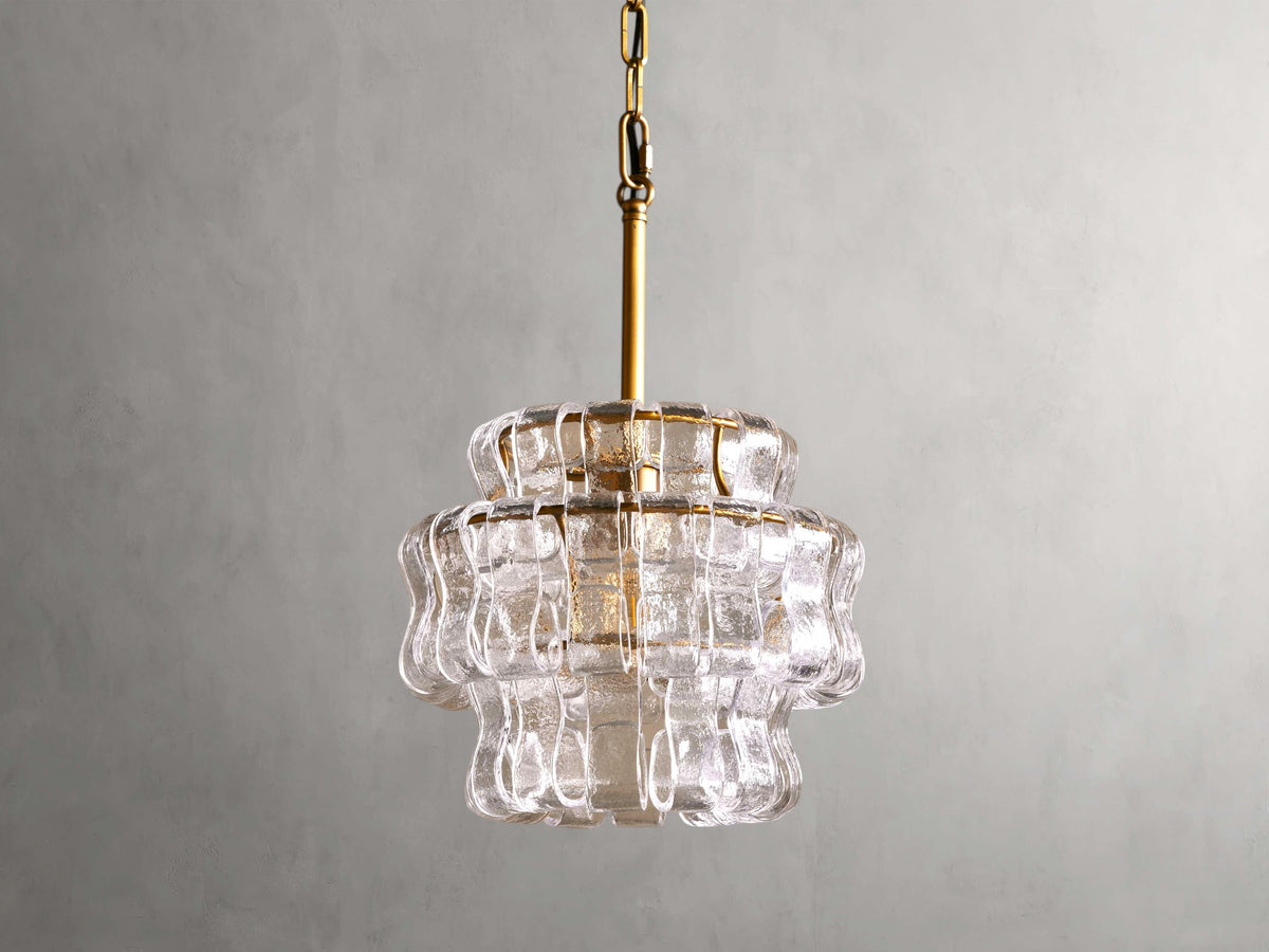 Ghiaccio Textured Glass Pendant Light