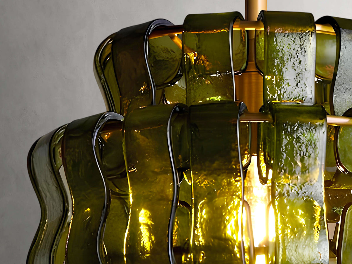 Ghiaccio Textured Glass Pendant Light