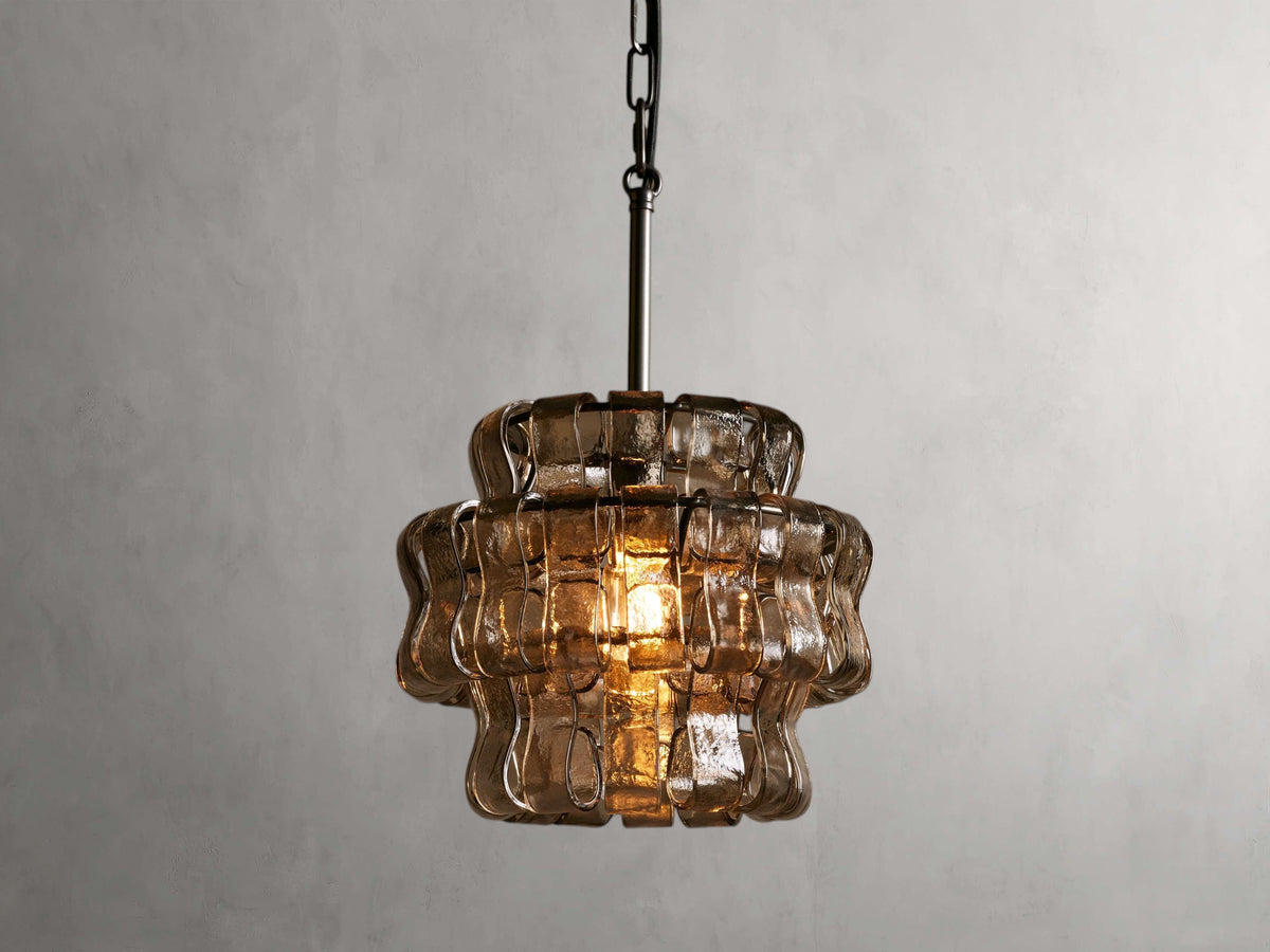 Ghiaccio Textured Glass Pendant Light
