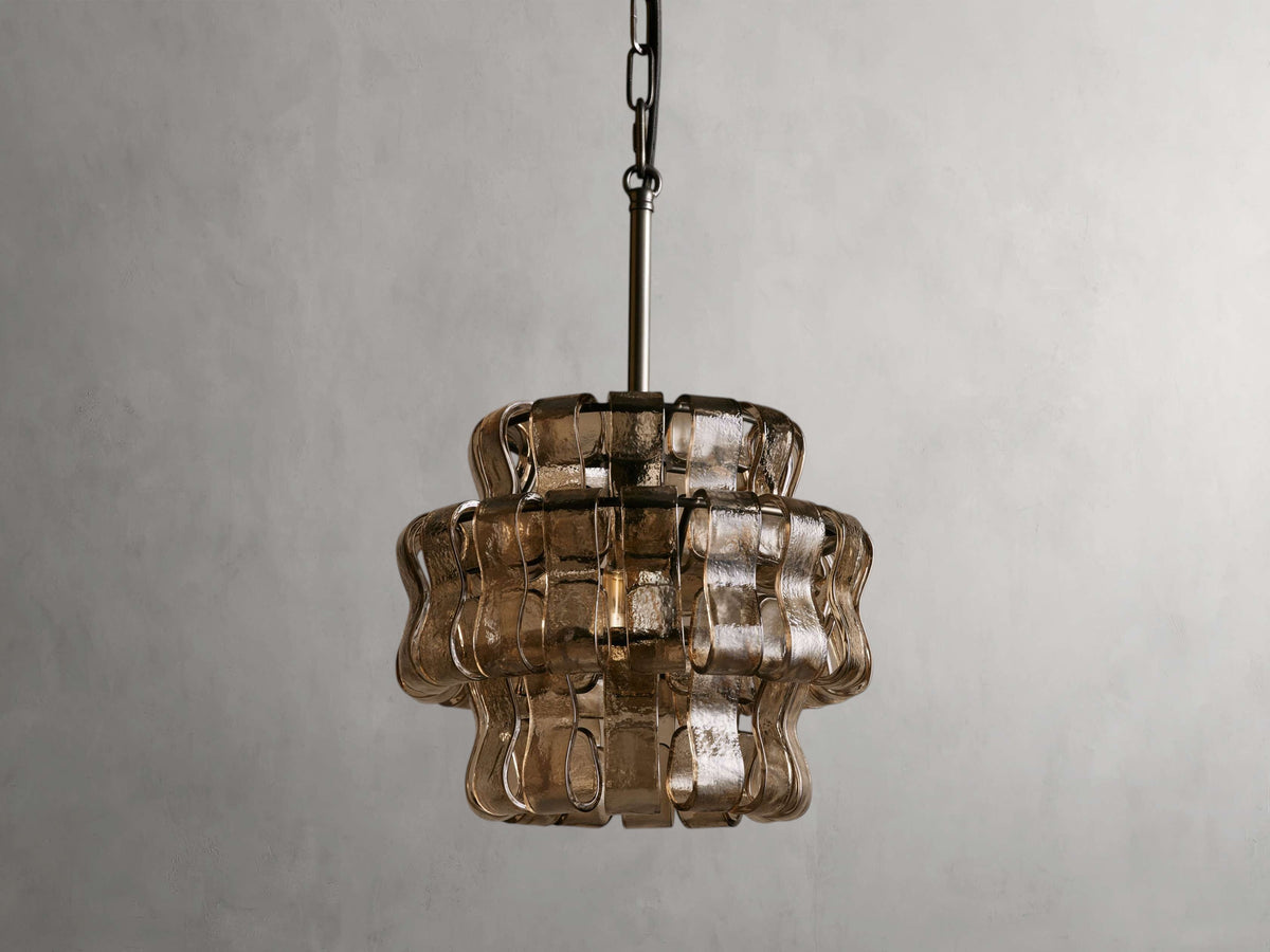 Ghiaccio Textured Glass Pendant Light