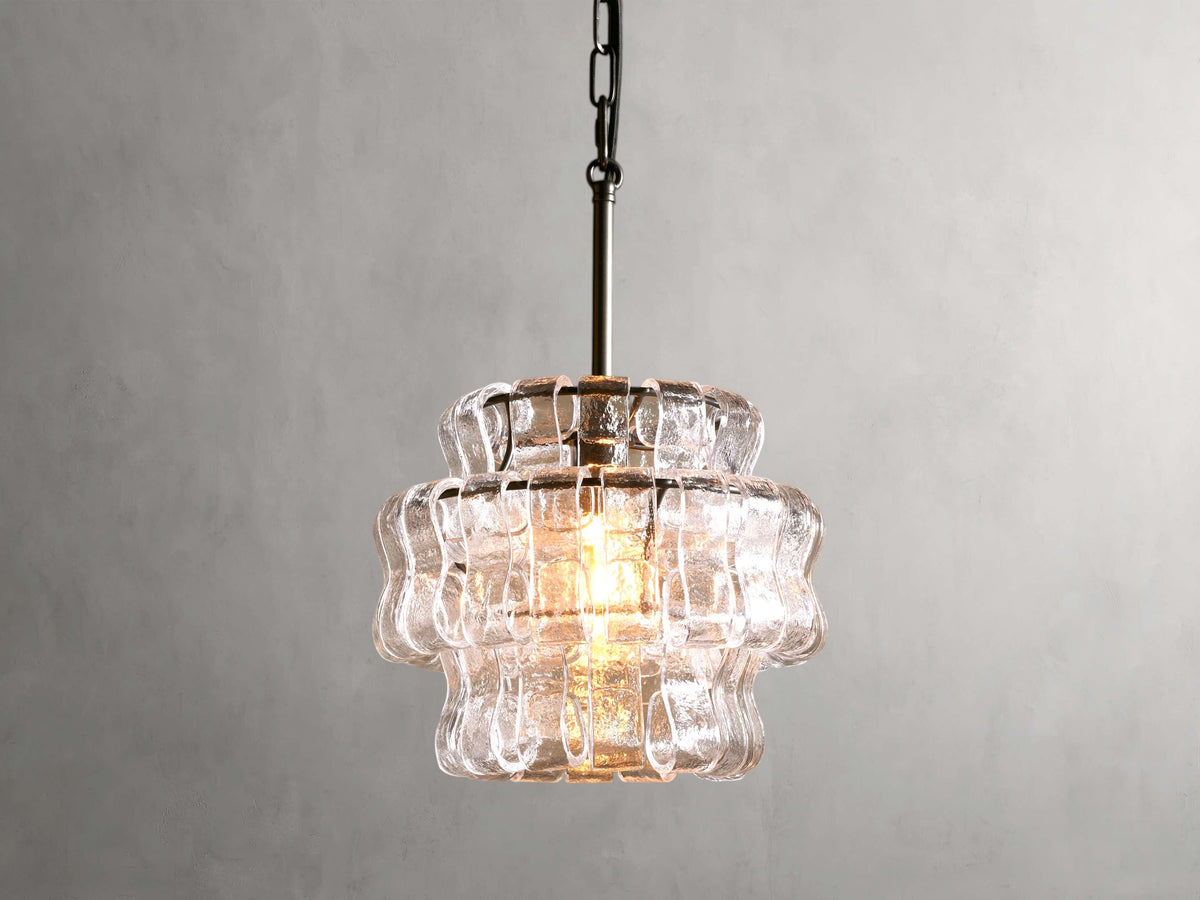 Ghiaccio Textured Glass Pendant Light
