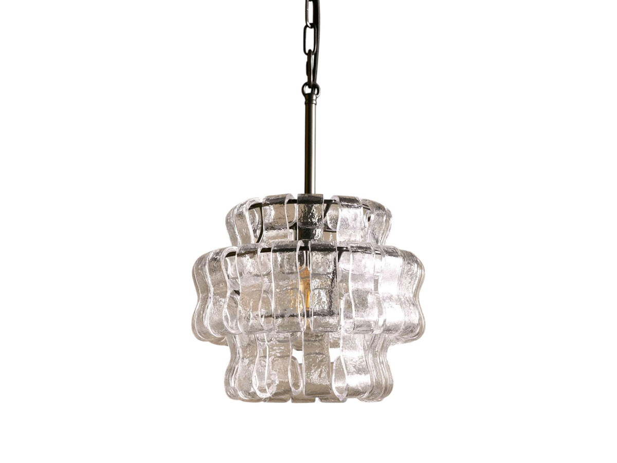 Ghiaccio Textured Glass Pendant Light