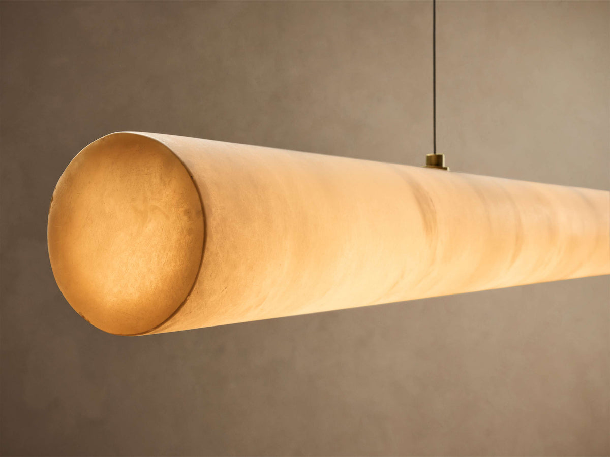Halima Alabaster Veined Linear Chandelier