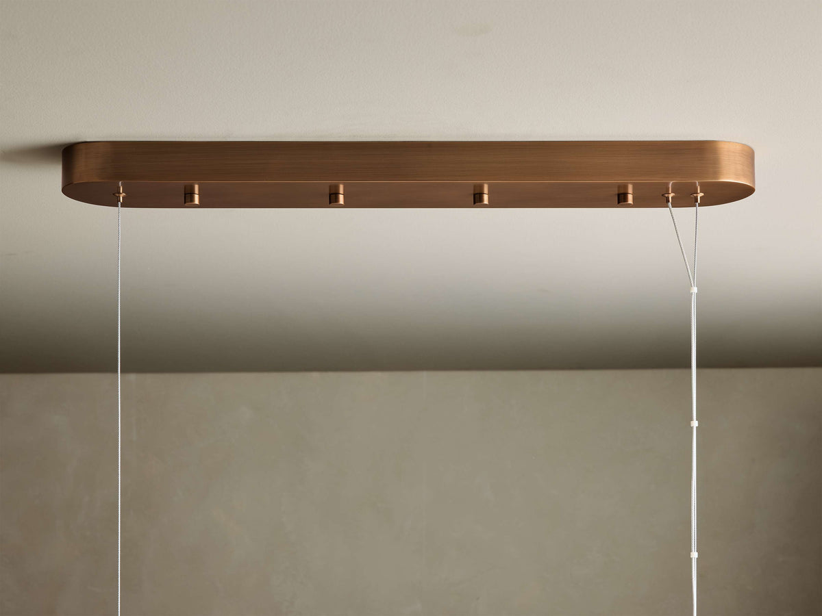Halima Alabaster Veined Linear Chandelier