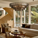 Ghiaccio Rippled Glass Round Chandelier