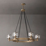 Demaret Sculpted Crystal Round Chandelier 36"