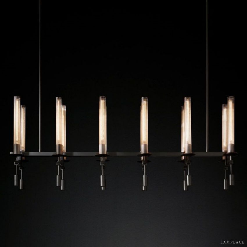 Fontanelle Vintage Glow Linear Chandelier 54"