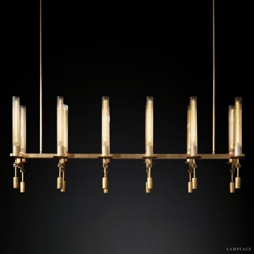 Fontanelle Vintage Glow Linear Chandelier 54"
